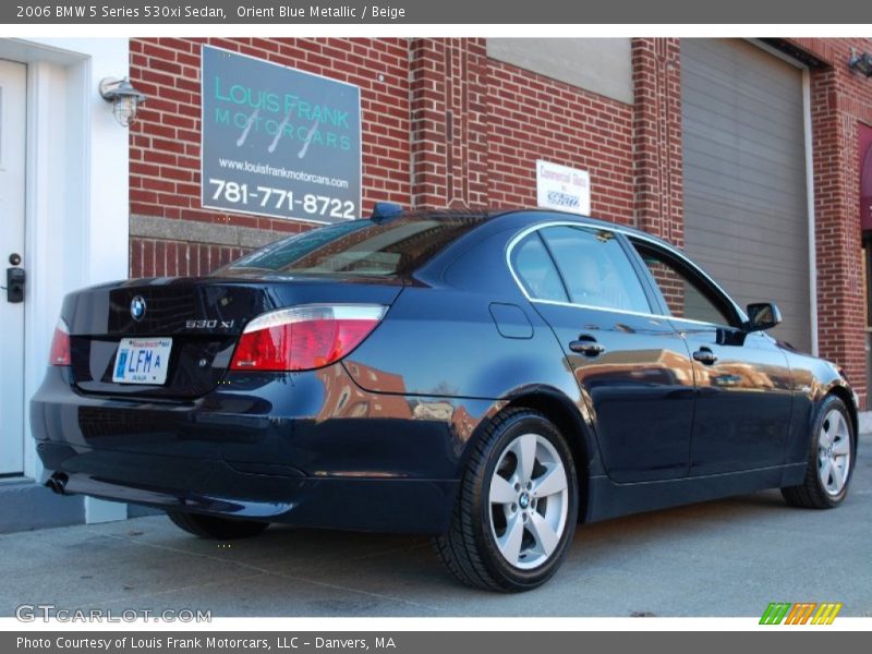 Orient Blue Metallic / Beige 2006 BMW 5 Series 530xi Sedan