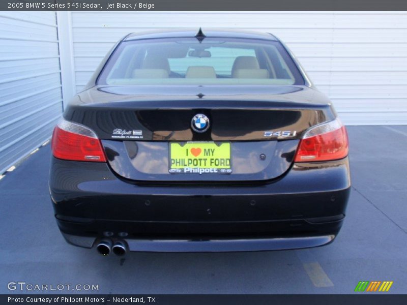 Jet Black / Beige 2005 BMW 5 Series 545i Sedan