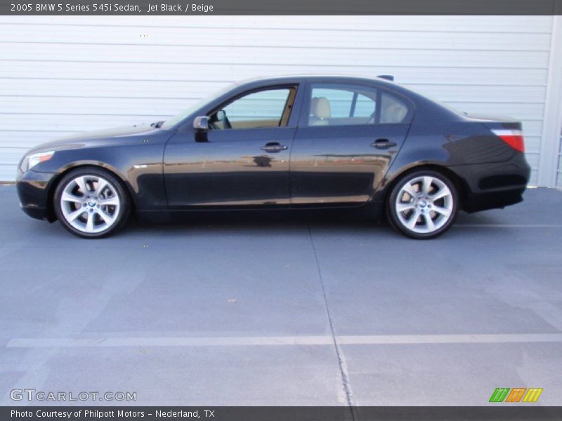 Jet Black / Beige 2005 BMW 5 Series 545i Sedan