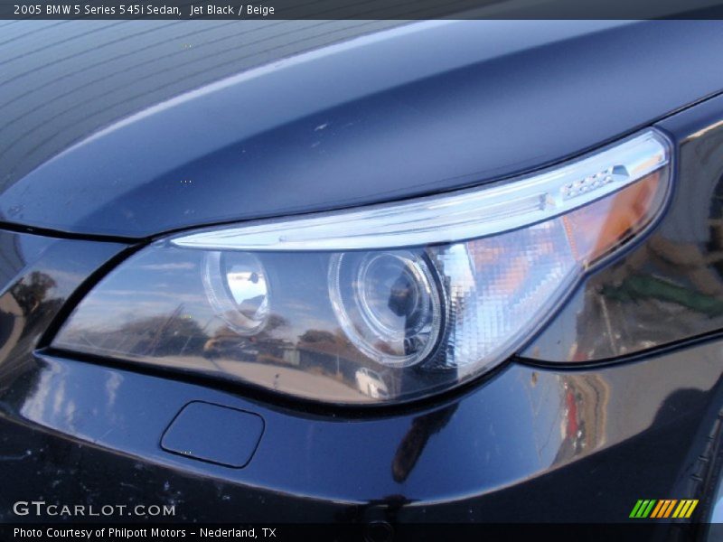 Jet Black / Beige 2005 BMW 5 Series 545i Sedan