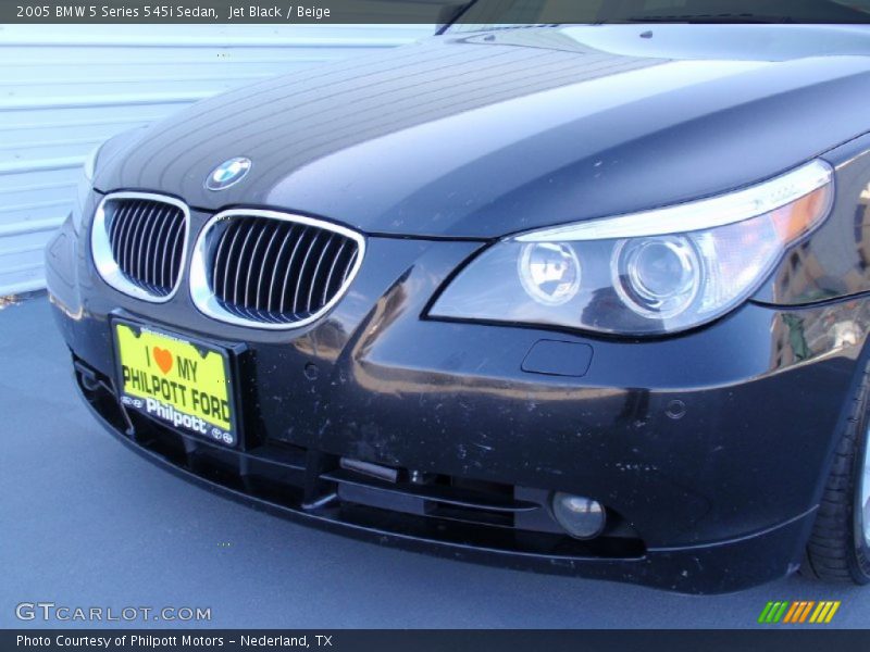 Jet Black / Beige 2005 BMW 5 Series 545i Sedan