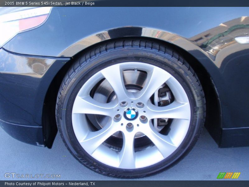 Jet Black / Beige 2005 BMW 5 Series 545i Sedan