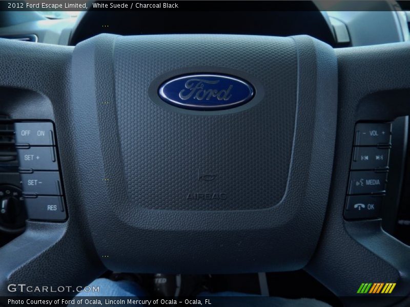 White Suede / Charcoal Black 2012 Ford Escape Limited