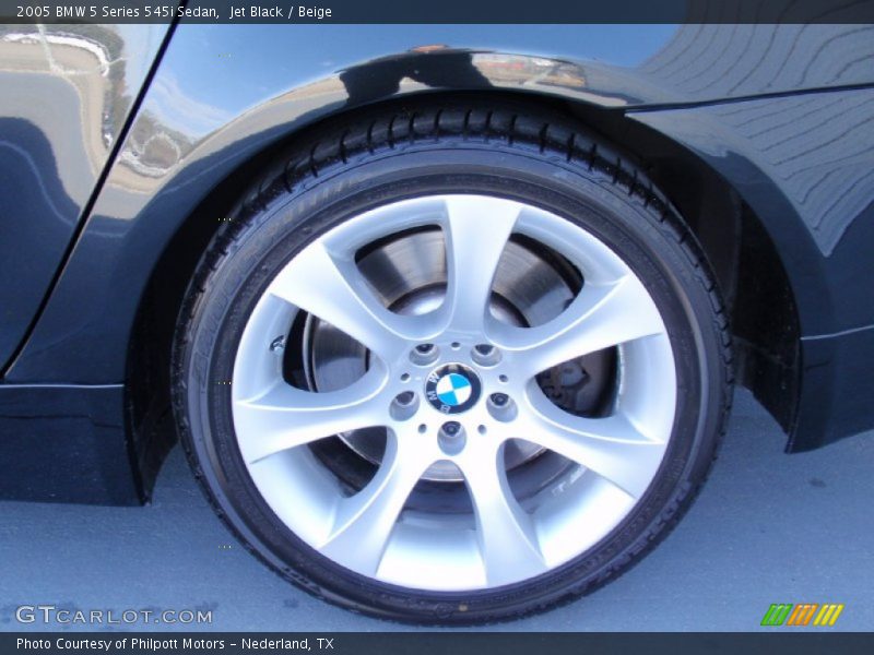 Jet Black / Beige 2005 BMW 5 Series 545i Sedan