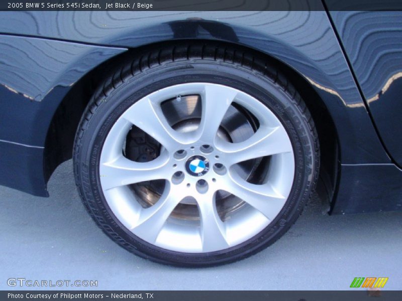Jet Black / Beige 2005 BMW 5 Series 545i Sedan