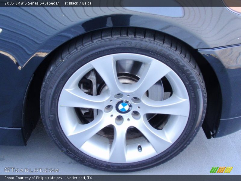 Jet Black / Beige 2005 BMW 5 Series 545i Sedan