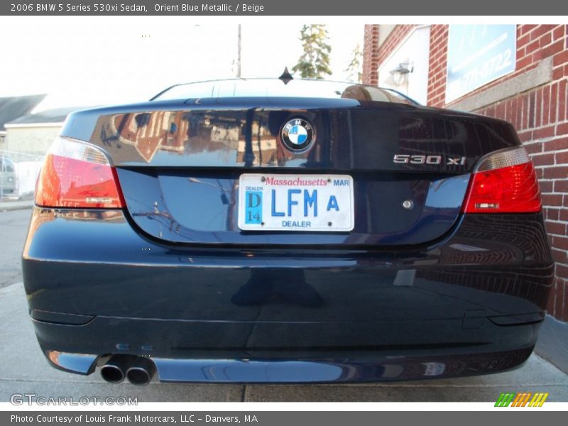 Orient Blue Metallic / Beige 2006 BMW 5 Series 530xi Sedan