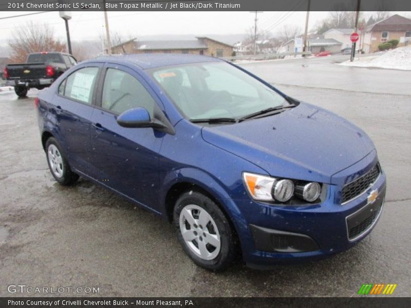 Blue Topaz Metallic / Jet Black/Dark Titanium 2014 Chevrolet Sonic LS Sedan