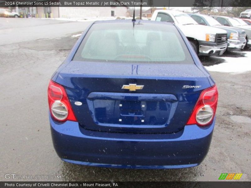 Blue Topaz Metallic / Jet Black/Dark Titanium 2014 Chevrolet Sonic LS Sedan