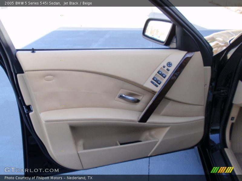 Jet Black / Beige 2005 BMW 5 Series 545i Sedan