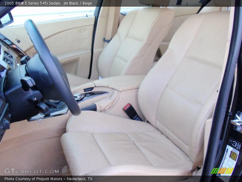 Jet Black / Beige 2005 BMW 5 Series 545i Sedan
