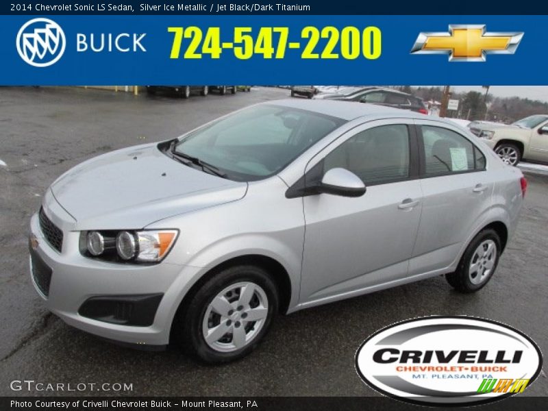 Silver Ice Metallic / Jet Black/Dark Titanium 2014 Chevrolet Sonic LS Sedan