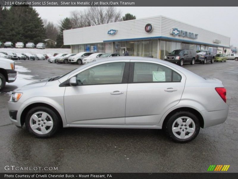 Silver Ice Metallic / Jet Black/Dark Titanium 2014 Chevrolet Sonic LS Sedan