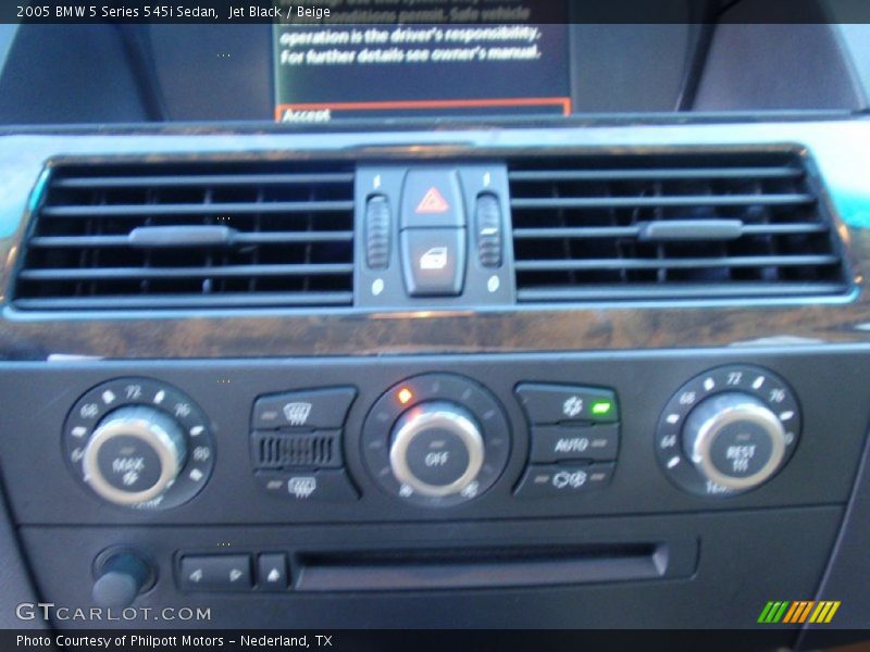 Jet Black / Beige 2005 BMW 5 Series 545i Sedan