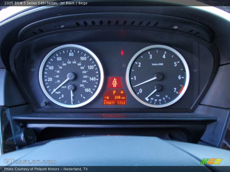 Jet Black / Beige 2005 BMW 5 Series 545i Sedan