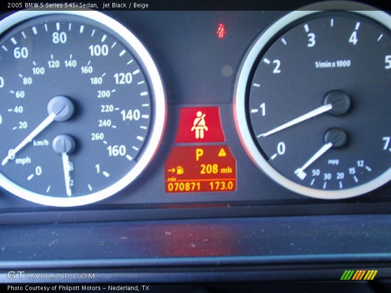 Jet Black / Beige 2005 BMW 5 Series 545i Sedan