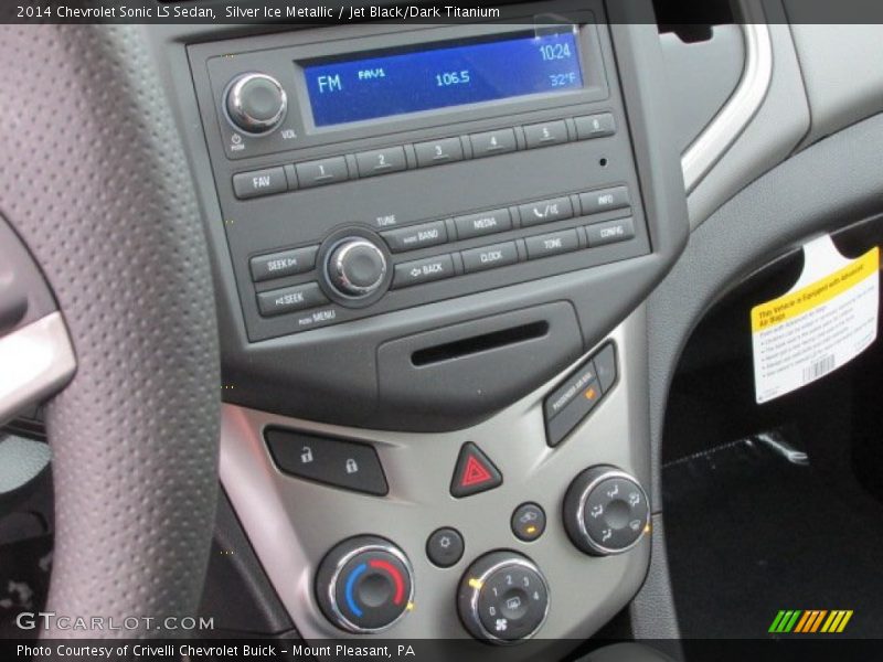 Silver Ice Metallic / Jet Black/Dark Titanium 2014 Chevrolet Sonic LS Sedan