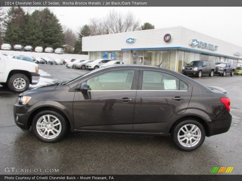 Mocha Bronze Metallic / Jet Black/Dark Titanium 2014 Chevrolet Sonic LT Sedan