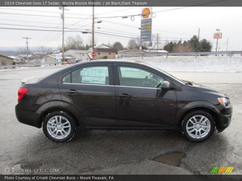 Mocha Bronze Metallic / Jet Black/Dark Titanium 2014 Chevrolet Sonic LT Sedan