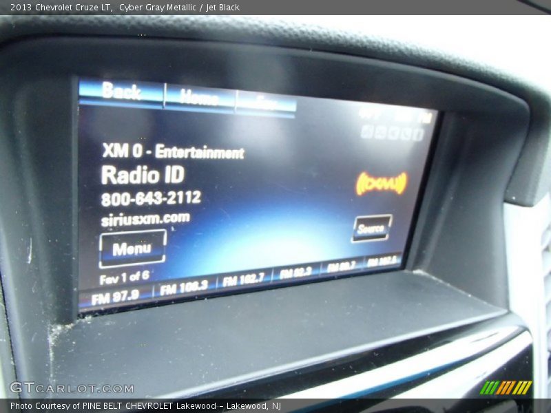 Cyber Gray Metallic / Jet Black 2013 Chevrolet Cruze LT