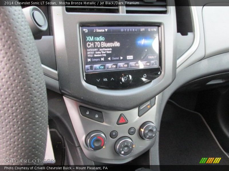 Mocha Bronze Metallic / Jet Black/Dark Titanium 2014 Chevrolet Sonic LT Sedan