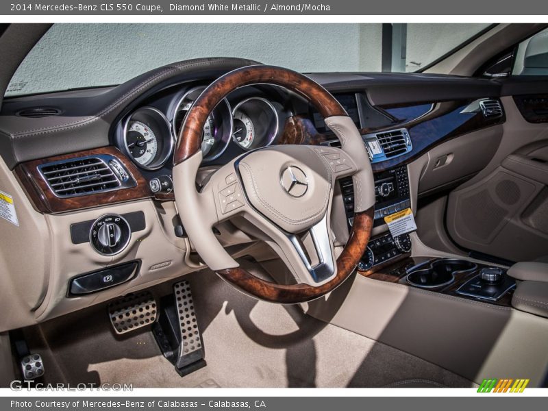 Diamond White Metallic / Almond/Mocha 2014 Mercedes-Benz CLS 550 Coupe