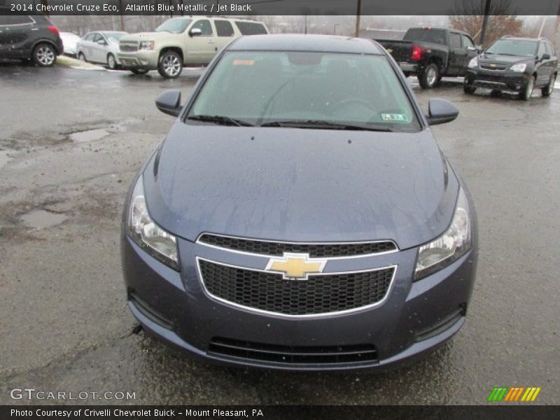 Atlantis Blue Metallic / Jet Black 2014 Chevrolet Cruze Eco