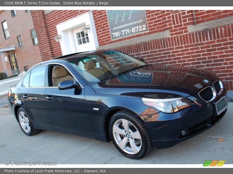 Orient Blue Metallic / Beige 2006 BMW 5 Series 530xi Sedan