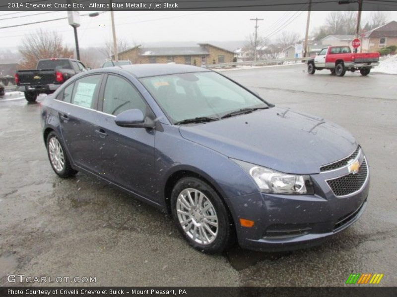 Atlantis Blue Metallic / Jet Black 2014 Chevrolet Cruze Eco