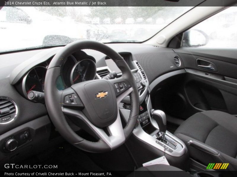 Atlantis Blue Metallic / Jet Black 2014 Chevrolet Cruze Eco