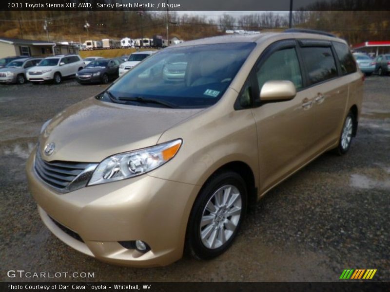 Sandy Beach Metallic / Bisque 2011 Toyota Sienna XLE AWD