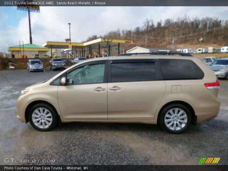 Sandy Beach Metallic / Bisque 2011 Toyota Sienna XLE AWD