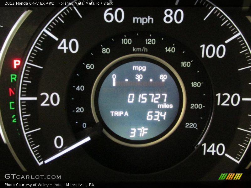 Polished Metal Metallic / Black 2012 Honda CR-V EX 4WD