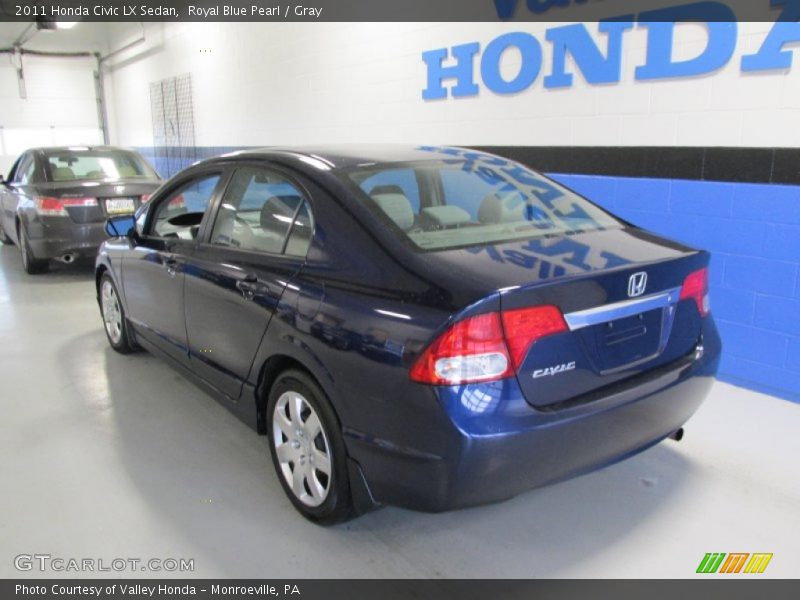 Royal Blue Pearl / Gray 2011 Honda Civic LX Sedan