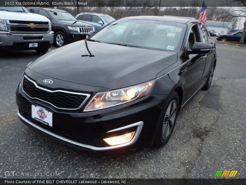 Ebony Black / Beige 2012 Kia Optima Hybrid