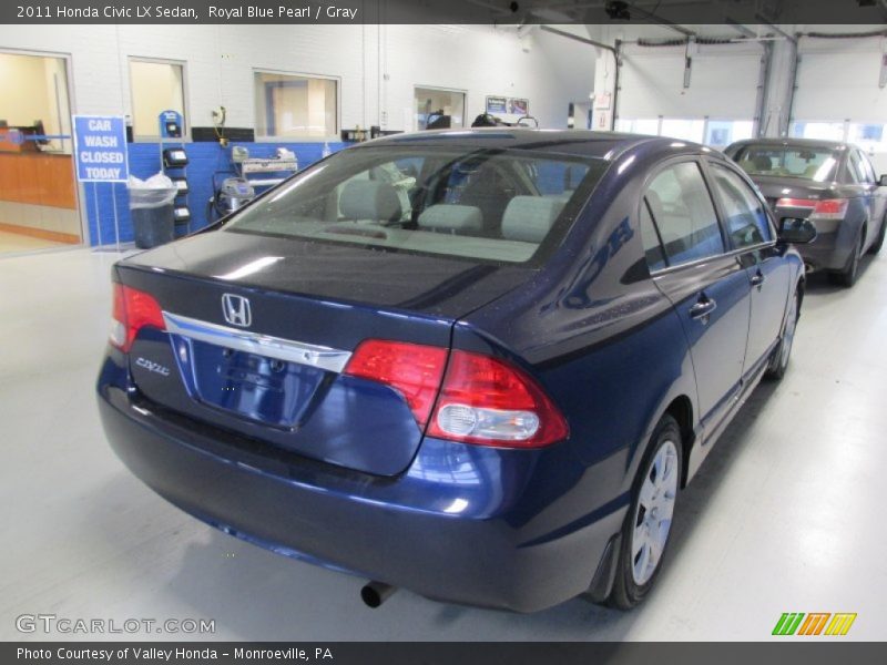Royal Blue Pearl / Gray 2011 Honda Civic LX Sedan