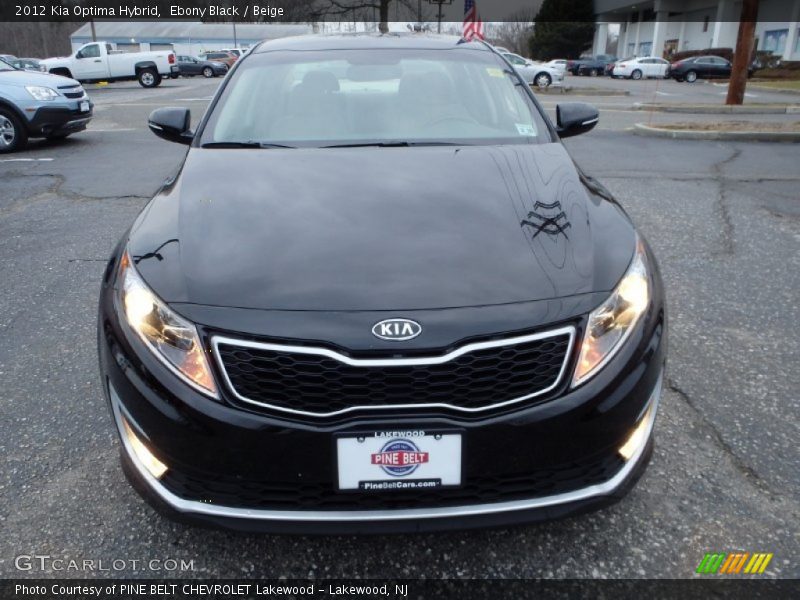 Ebony Black / Beige 2012 Kia Optima Hybrid