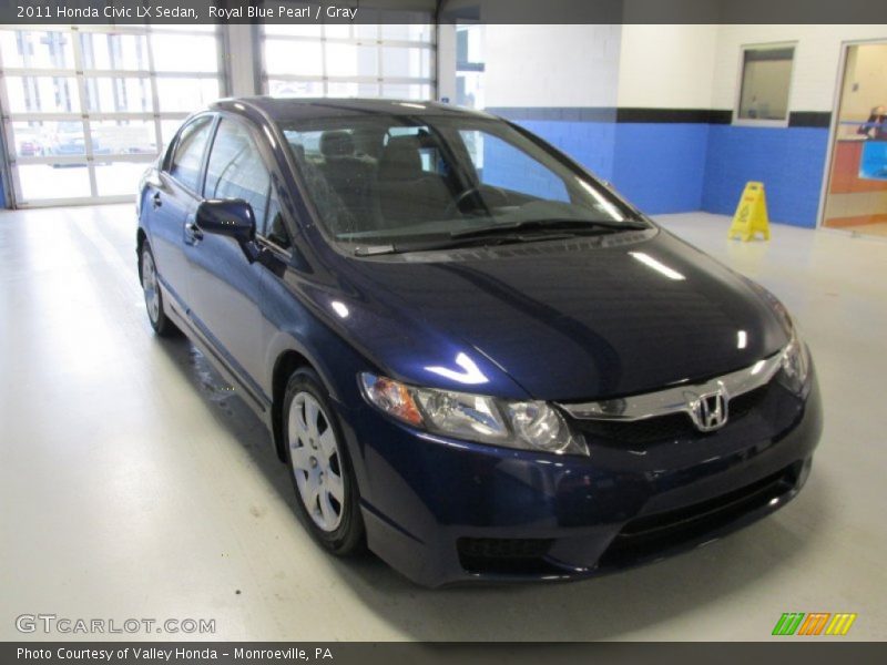 Royal Blue Pearl / Gray 2011 Honda Civic LX Sedan