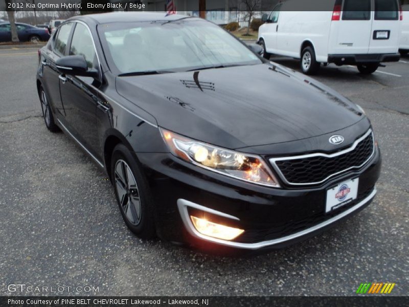Ebony Black / Beige 2012 Kia Optima Hybrid