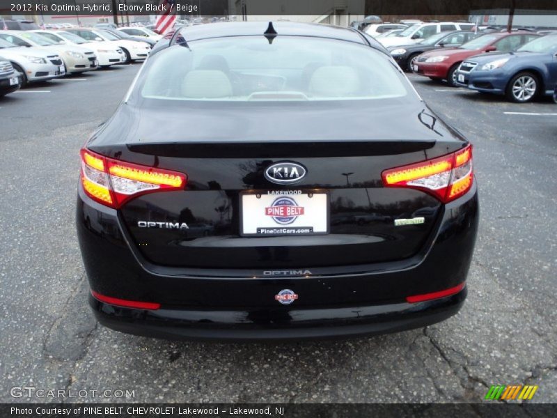 Ebony Black / Beige 2012 Kia Optima Hybrid