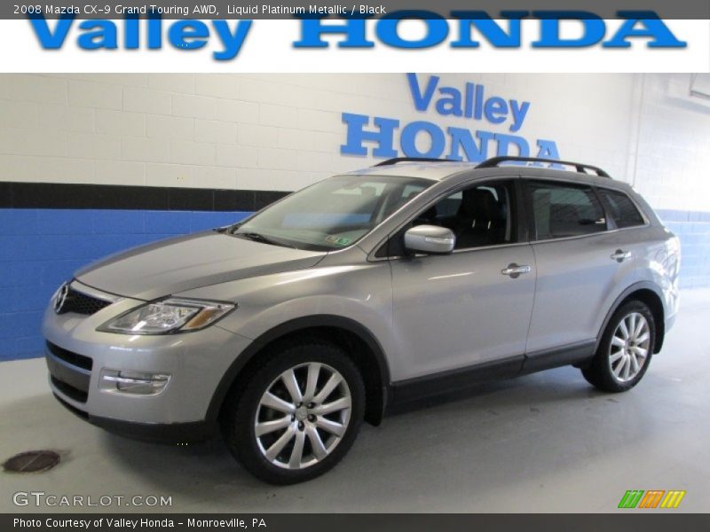 Liquid Platinum Metallic / Black 2008 Mazda CX-9 Grand Touring AWD