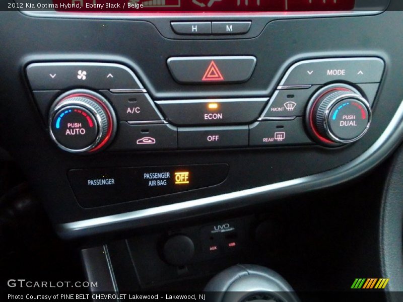 Ebony Black / Beige 2012 Kia Optima Hybrid
