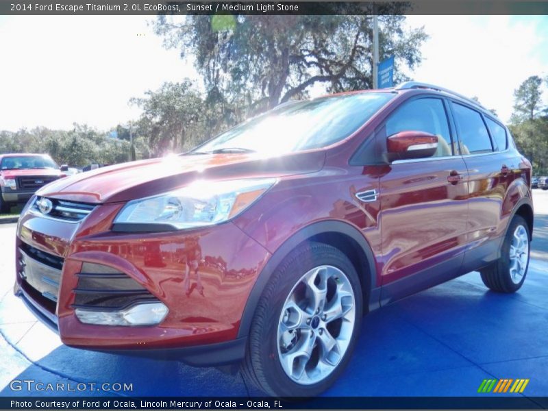 Sunset / Medium Light Stone 2014 Ford Escape Titanium 2.0L EcoBoost