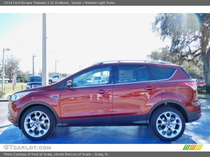 Sunset / Medium Light Stone 2014 Ford Escape Titanium 2.0L EcoBoost