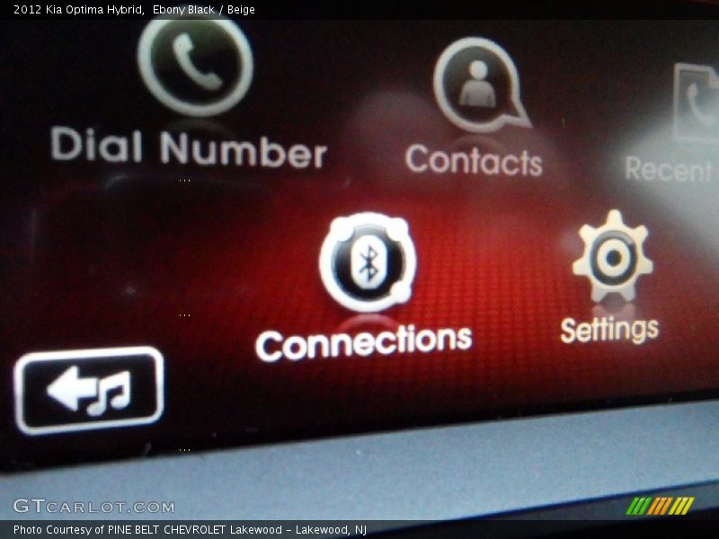 Ebony Black / Beige 2012 Kia Optima Hybrid