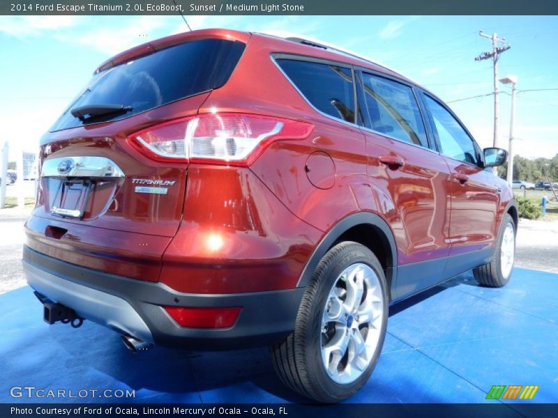 Sunset / Medium Light Stone 2014 Ford Escape Titanium 2.0L EcoBoost