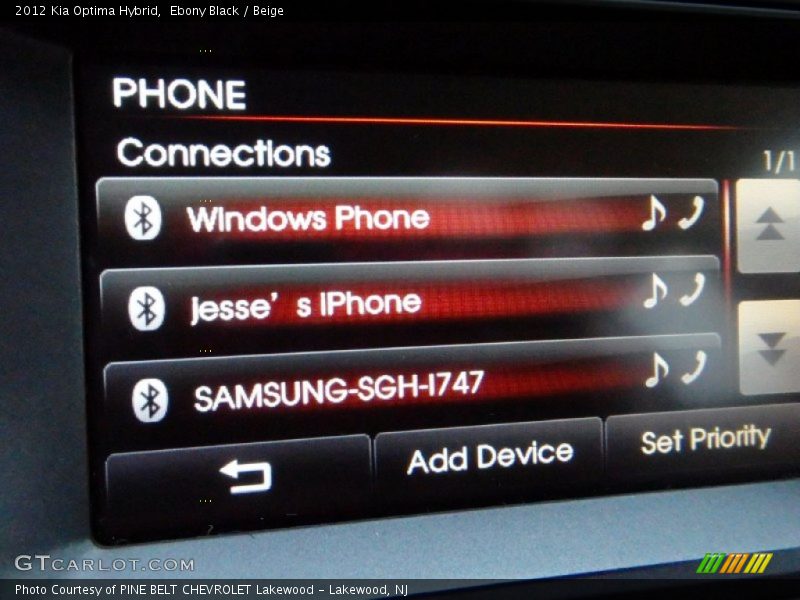 Ebony Black / Beige 2012 Kia Optima Hybrid