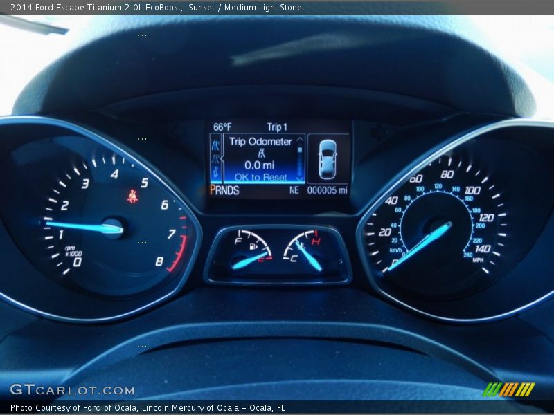 Sunset / Medium Light Stone 2014 Ford Escape Titanium 2.0L EcoBoost