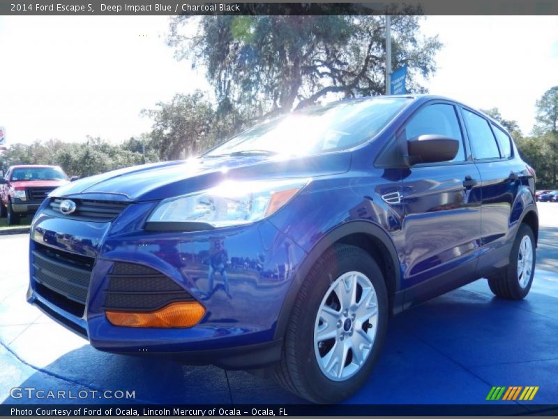 Deep Impact Blue / Charcoal Black 2014 Ford Escape S
