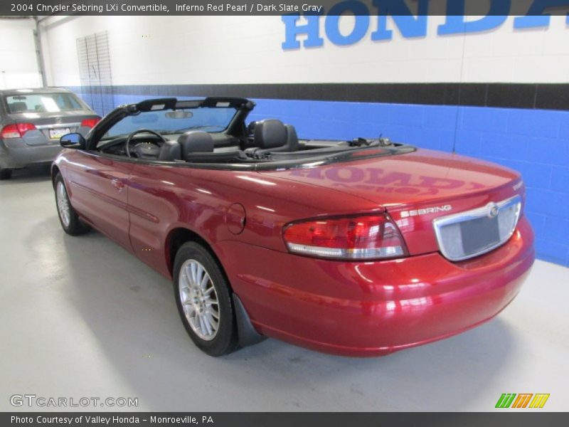 Inferno Red Pearl / Dark Slate Gray 2004 Chrysler Sebring LXi Convertible